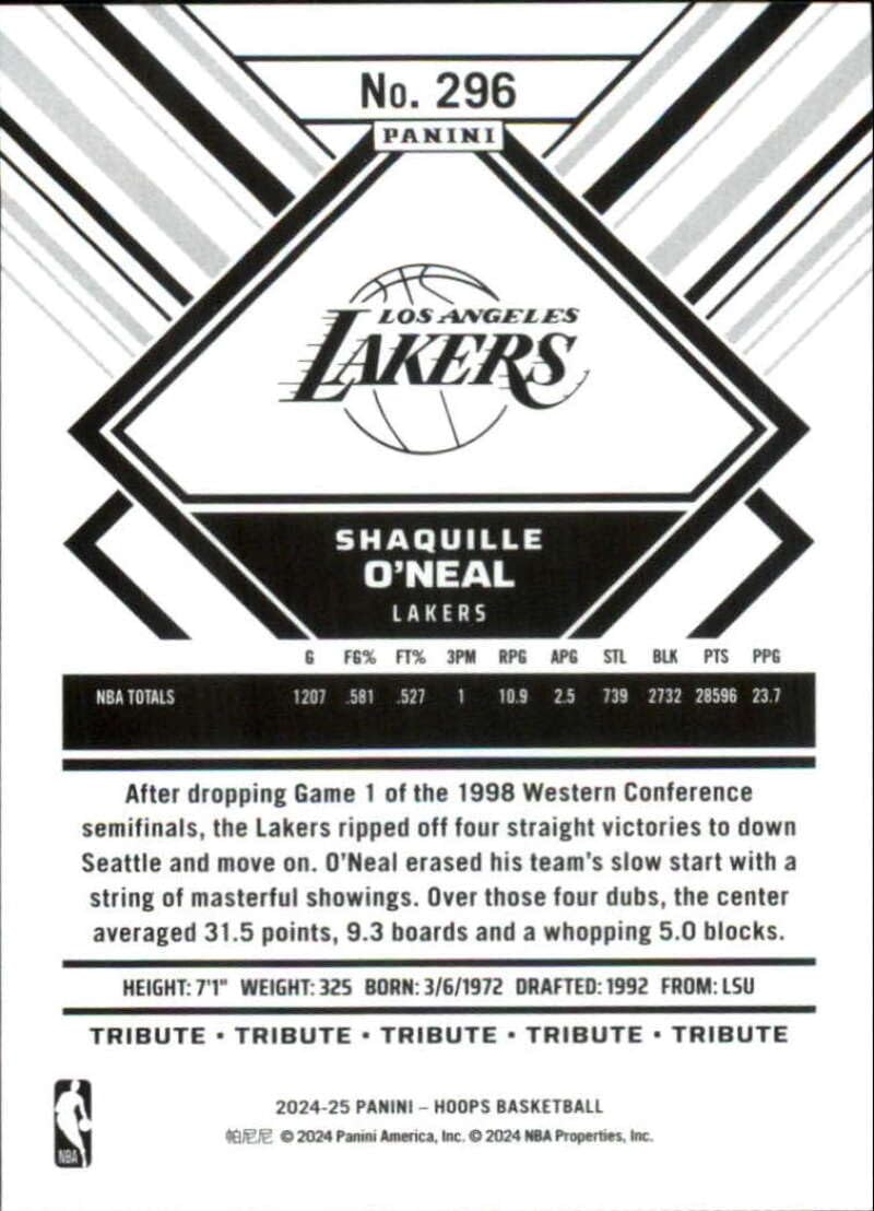 Amazon.com: 2024-25 NBA Hoops Teal Explosion #296 Shaquille O'Neal